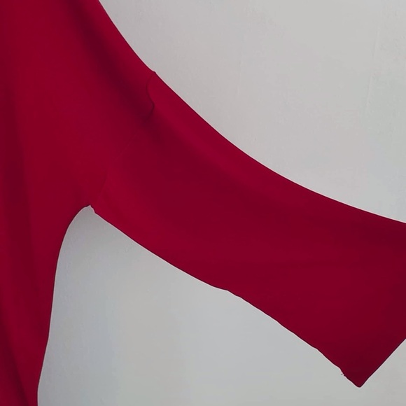 Chico's Karissa Banded Top Drop Shoulder Blouse Red Size 3/XL - Picture 6 of 6